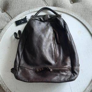 Antonella Ferrante dark brown leather backpack from Italy